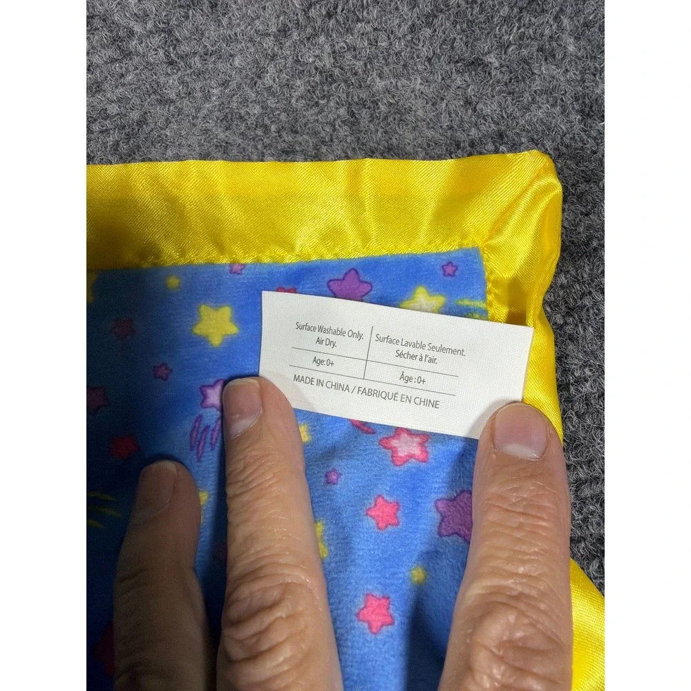 Disney Mickey Mouse Baby Security Blanket Lovey Blue Yellow Stars Just Play 12